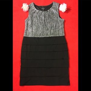 🌷NewPriceCut🌷NWOTBlack/Silver stretch dress 16W.